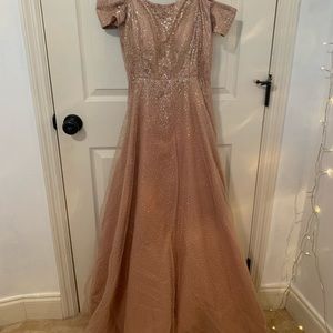 Formal flowy pink dress
